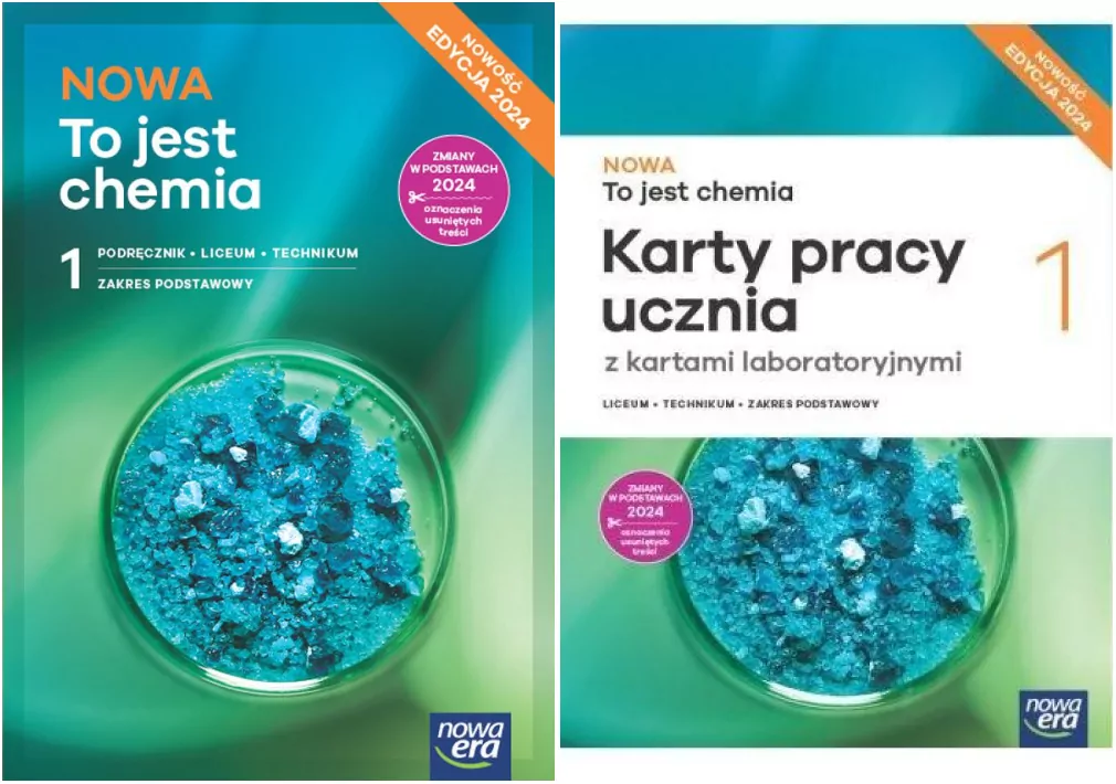 Pakiet: NOWA To jest chemia 1. Nowa edycja. Podręcznik + Karty pracy ucznia z kartami laboratoryjnymi do liceum i technikum. Zakres podstawowy - tantis.pl