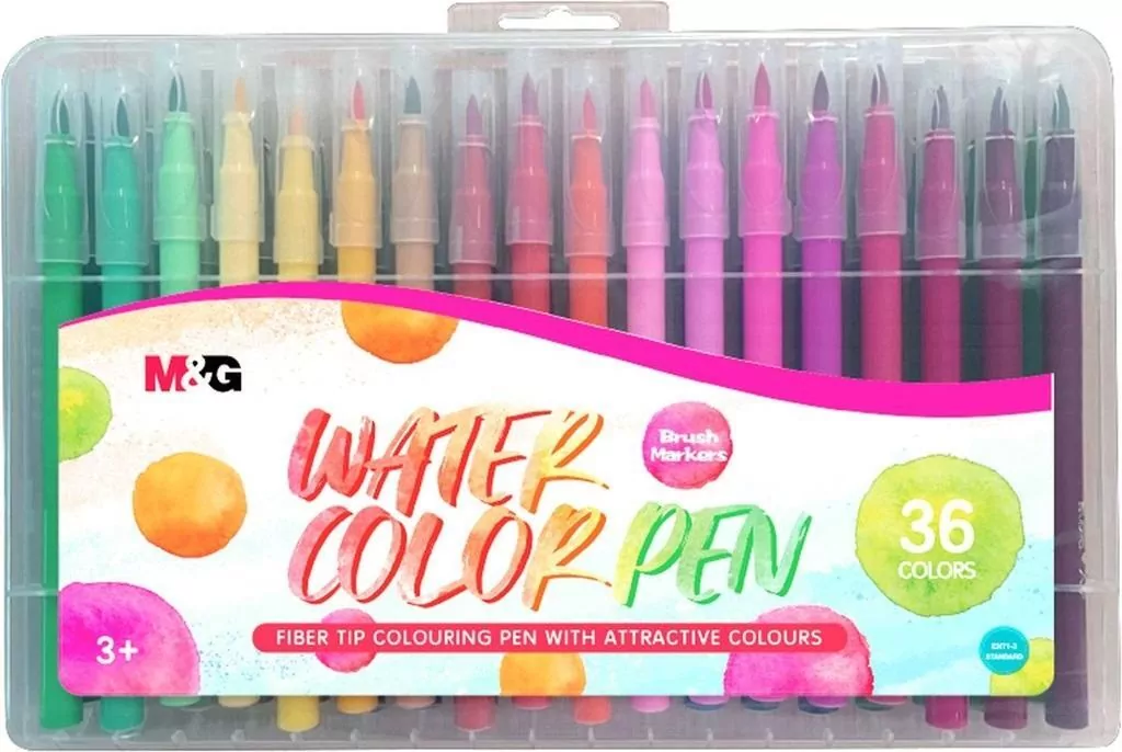 Pisak artystyczny pędzelkowy, 36 kolorów - tantis.pl