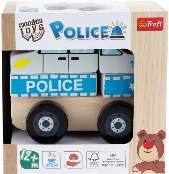 Trefl. Zabawka drewniana. Policja - tantis.pl