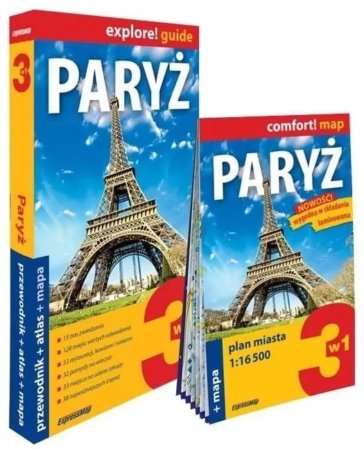 Paryż 3w1: przewodnik + atlas + mapa - tantis.pl