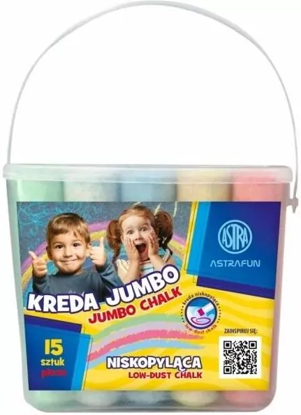 Astra. Kreda Jumbo Wiaderko Fun, 15 sztuk - tantis.pl