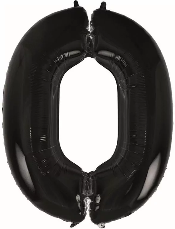 Balon foliowy B&C cyfra 0 czarna 92cm - tantis.pl