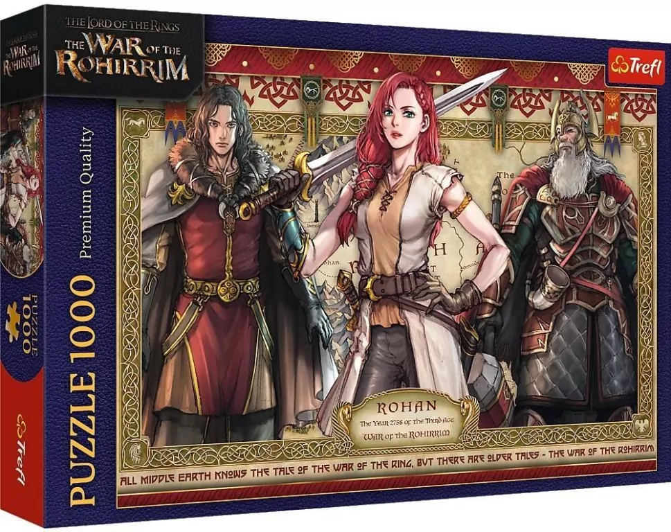 Puzzle 1000 Władca Pierścieni: Wojna Rohirr. TREFL - tantis.pl
