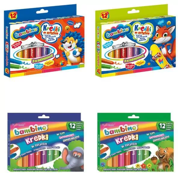 Kredki w sztyfcie bambino 12 kolorów - tantis.pl