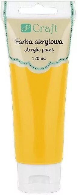 Farba akrylowa ciemnożółta 120ml - tantis.pl