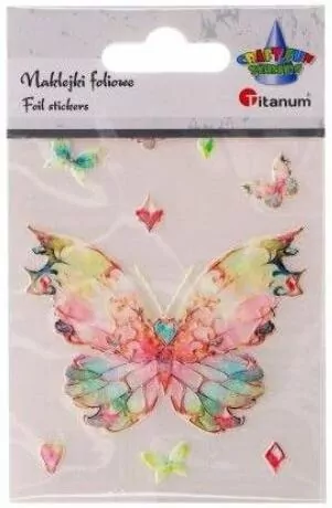Naklejki foliowe motyl 74x55mm 9szt - tantis.pl