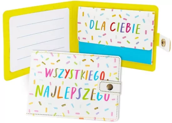 Portfelik Wszystkiego najlepszego kolor kreski