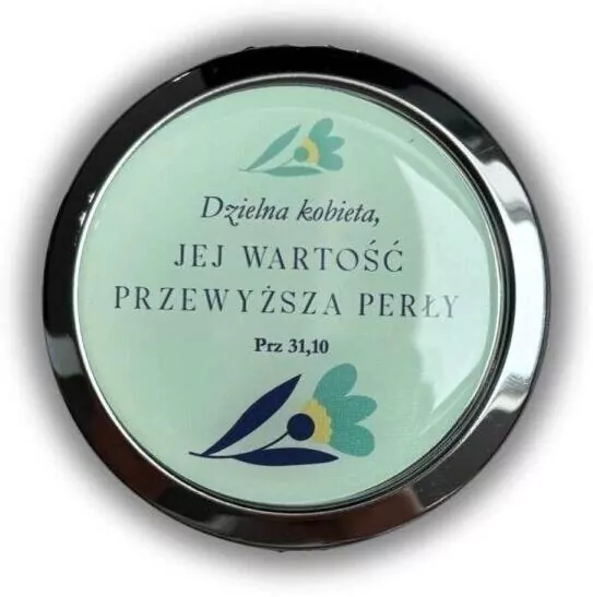 Lusterko kieszonkowe okrągłe - Dzielna kobieta - tantis.pl