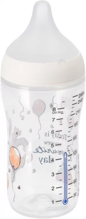 NUK. Butelka z silikonowym smoczkiem. 260 ml. Tygrys - tantis.pl