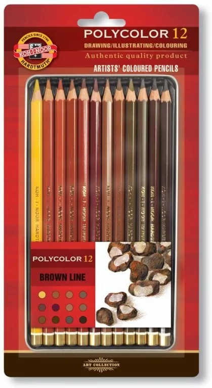 KREDKI POLYCOLOR 3822 12 SZT LINIA BRĄZY OP. METALOWE - tantis.pl