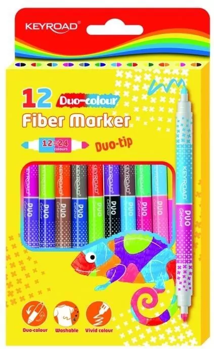 Flamastry dwustronne 24 kolory - tantis.pl