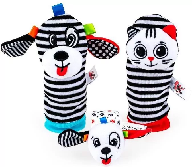 Zestaw skarpetki i grzechotka na rączkę - tantis.pl