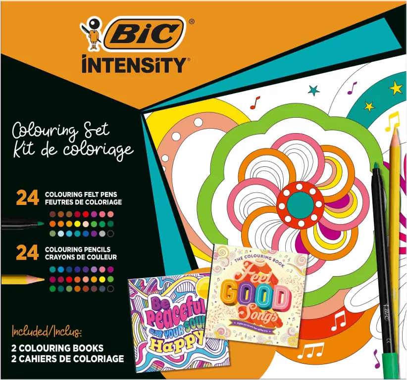 Zestaw kreatywny BIC Intensity Igloo Kit 48 szt.+ 2 szt. kolorowanki - tantis.pl