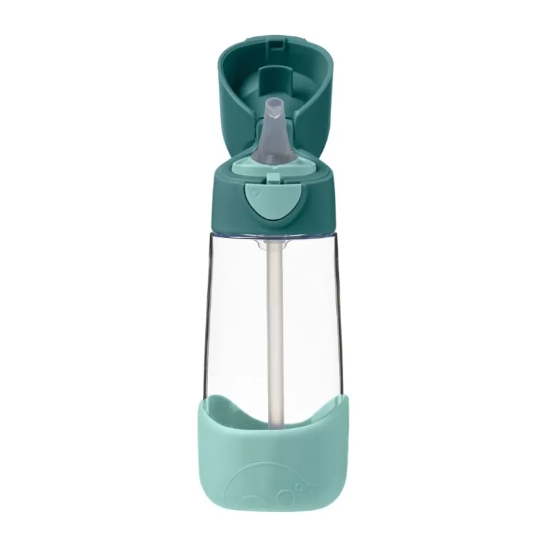 B.Box. Bidon tritanowy ze słomką. 450 ml. Emerald Forest - tantis.pl
