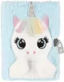 Pamiętnik A5 pluszowy z kłódką. Unicorn - tantis.pl
