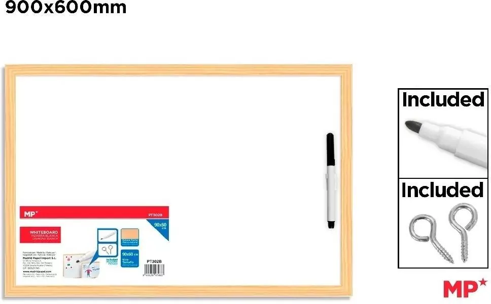 Tablica biała 60x90cm z markerem - tantis.pl