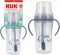NUK. Butelka do nauki picia ze słomką. 260 ml. Pingwin - tantis.pl