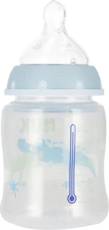 NUK. First Choice. Butelka ze smoczkiem. 150 ml. 0-6 miesięcy. Niebieska - tantis.pl