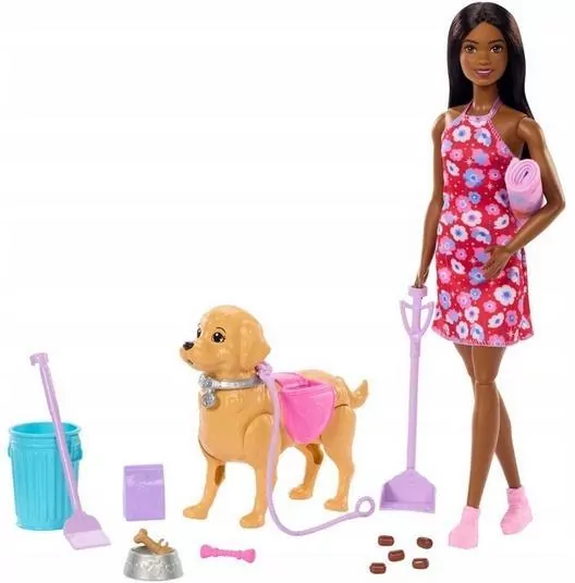 Barbie Spacer z pieskiem czyścioszkiem - tantis.pl
