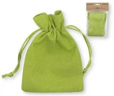 Woreczki jutowe zielone 10x15cm - tantis.pl
