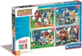Clementoni. Puzzle 4w1. Super Kolor. Sonic - tantis.pl