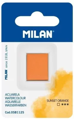 Farba akwarelowa w kostce pomarańcz zach słońca