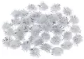 Pompony metaliczne, srebrne 2cm - tantis.pl