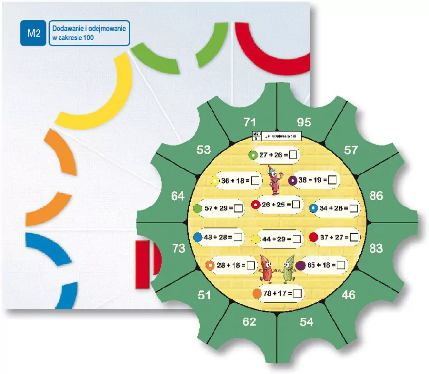 Paleta M2 dodawanie i odejmowanie. Tarcze ćwiczeń - tantis.pl
