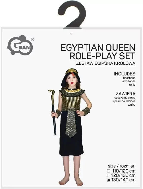 Strój dla dzieci Egipska Królowa 130/140cm - tantis.pl
