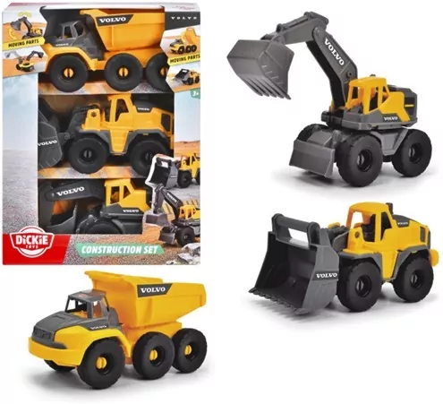 Construction Pojazdy budowlane Volvo 16cm 3-pak - tantis.pl