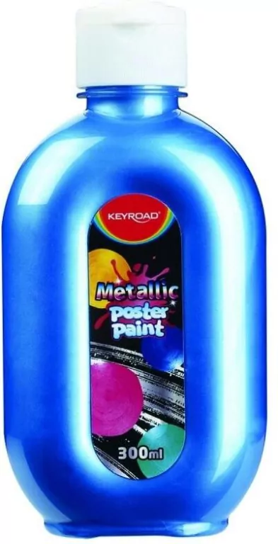 Farba plakatowa metaliczna, niebieska 300ml - tantis.pl