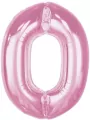Balon foliowy cyfra 0 jasnoróżowa Smart 92cm - tantis.pl