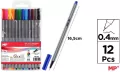 Cienkopisy kolorowe 0.4mm 12 kolorów - tantis.pl