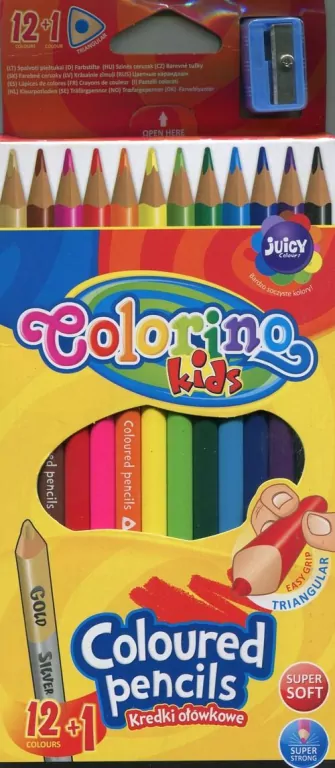 Kredki ołówkowe 12 kolorów + temperówka - tantis.pl