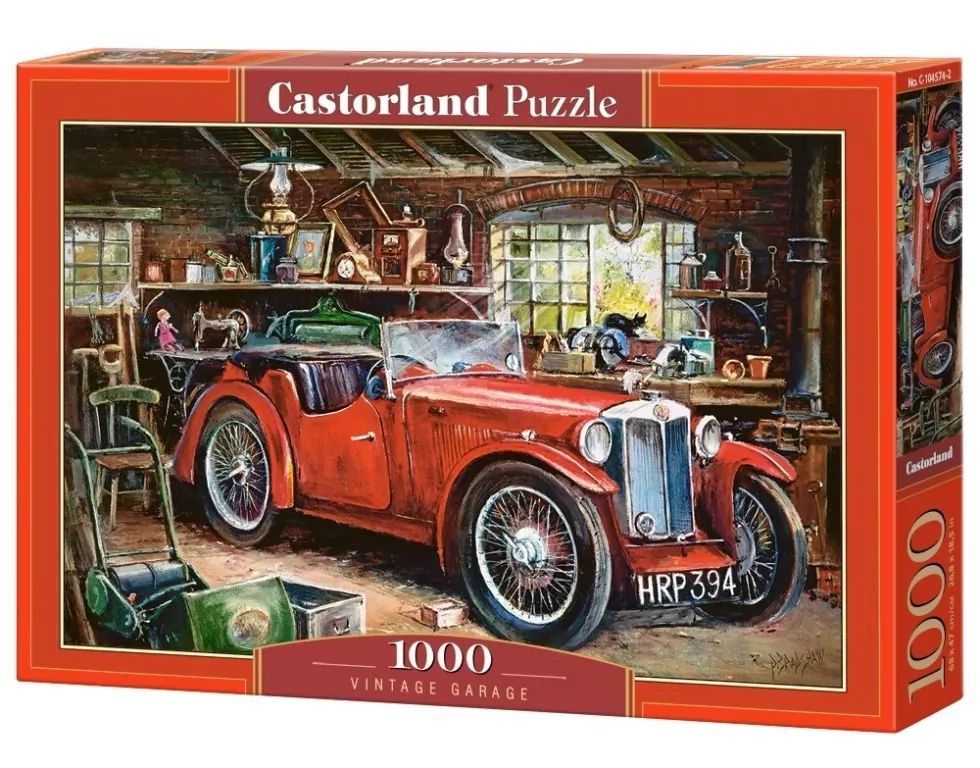 Puzzle 1000. Vintage Garage CASTORLAND - tantis.pl