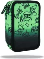 Piórnik potrójny z wyposażeniem Coolpack Jumper 3 Game Over Gradient Green - tantis.pl