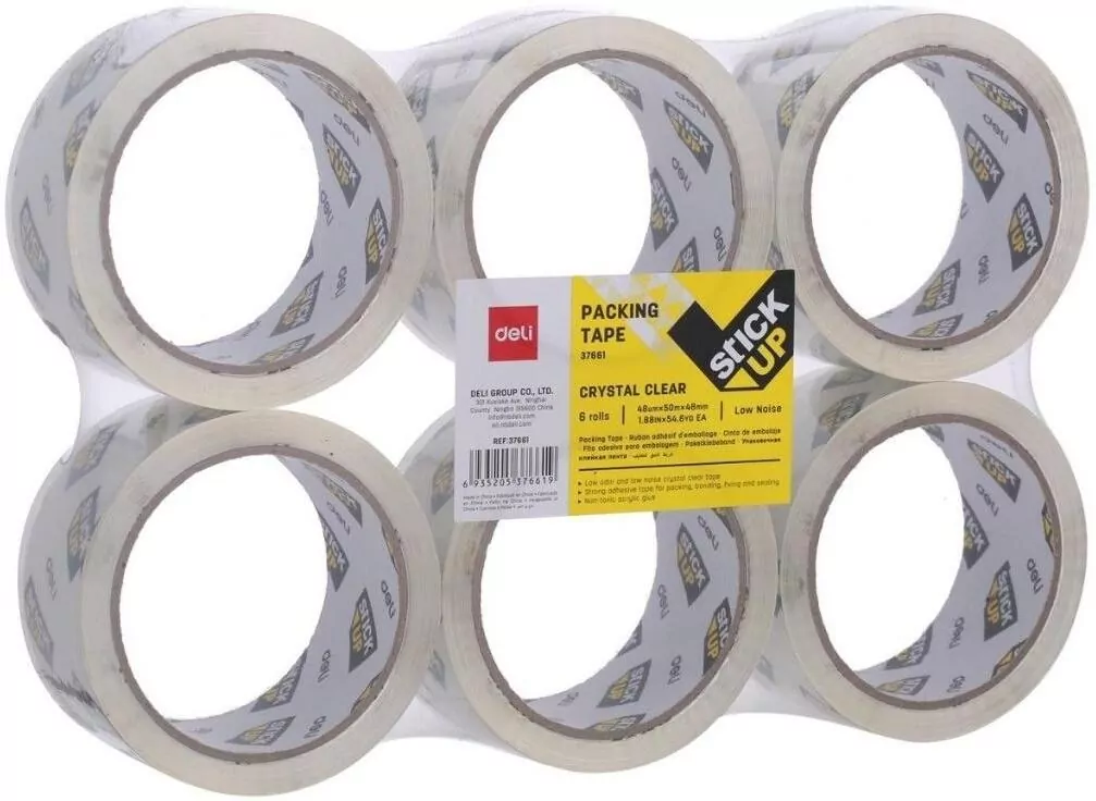 Taśma pakowa 48mmx50m przeźroczysta  DELI - tantis.pl