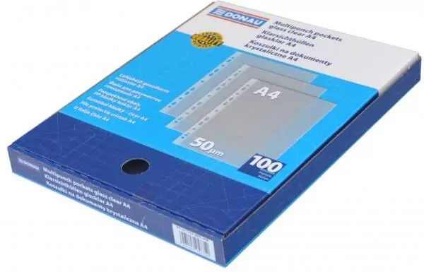 Koszulki na dokumenty Donau PP A4 100 sztuk transparentne - tantis.pl