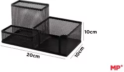 Organizer na biurko siatkowy metalowy czarny