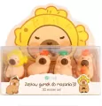Gumki do mazania 3D Kapibara 4szt - tantis.pl