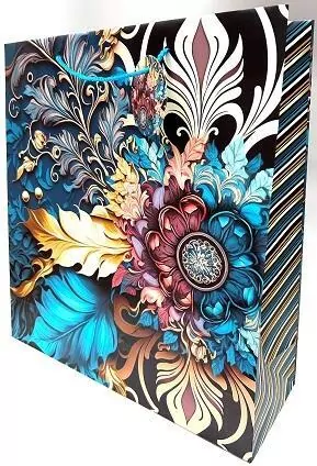 Torebka ozdobna matowa 35x37x12cm. Vintage - tantis.pl