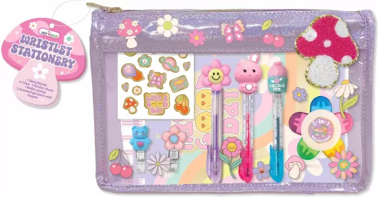 Przybory do pisania w saszetce grzybek