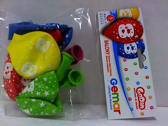 Balon 12" z nadrukiem "8" pastel mix op5szt GS110/8 - tantis.pl