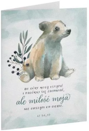 Kartka składana. Miś - tantis.pl