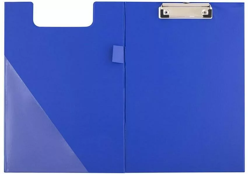 Deska A4 PVC z klipem i okładką. Niebieska - tantis.pl