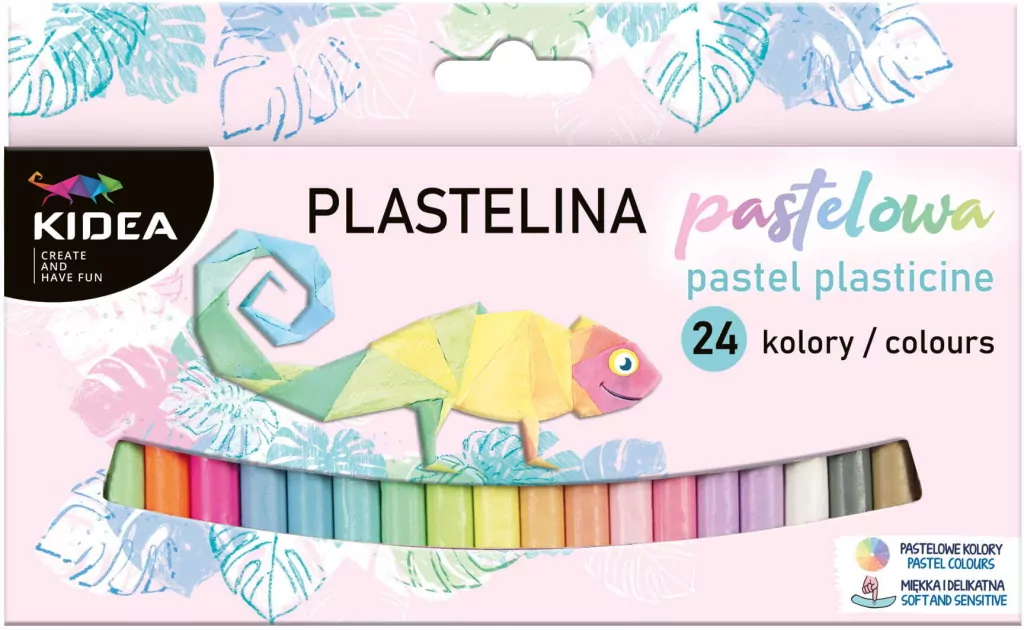 Plastelina 24 kolory pastelowe KIDEA - tantis.pl
