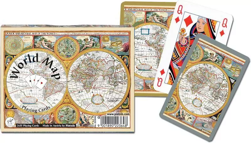 Karty standard Mapa świata PIATNIK - tantis.pl