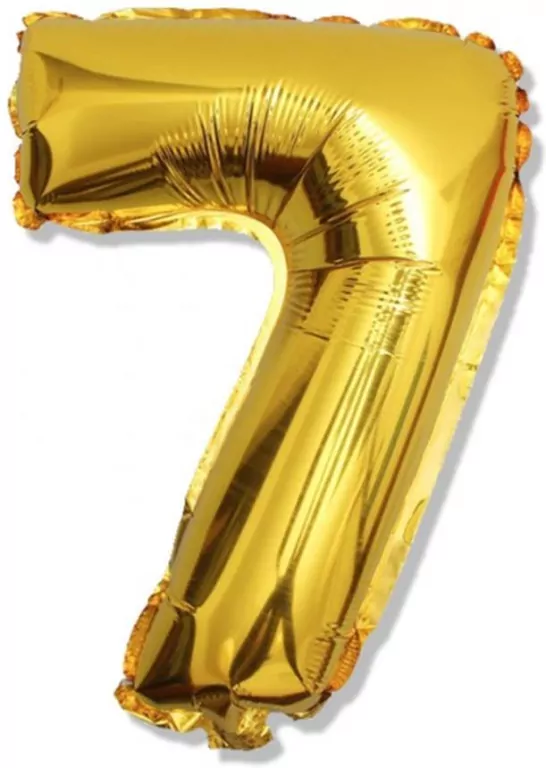 Balon foliowy. "Cyfra 7", złota, 92 cm - tantis.pl