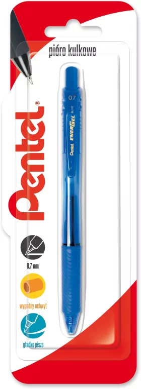 Pióro kulkowe 0,7 mm. EnerGel. Niebieski 1 szt. - tantis.pl