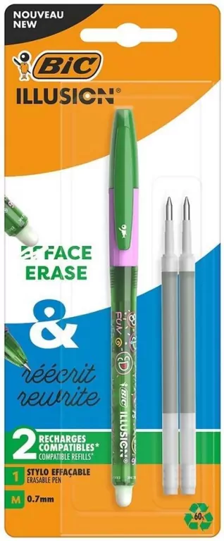 Długopis żelowy Illusion 0,7mm zielony 1+2szt BIC - tantis.pl